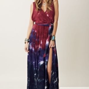 BLU MOON tie dye blue maxi dress Planet Blue